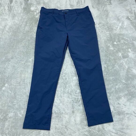 Banana Republic Mens Classic-Fit Navy Pants 38x32 Stretch Polyester a1603 - Picture 1 of 6